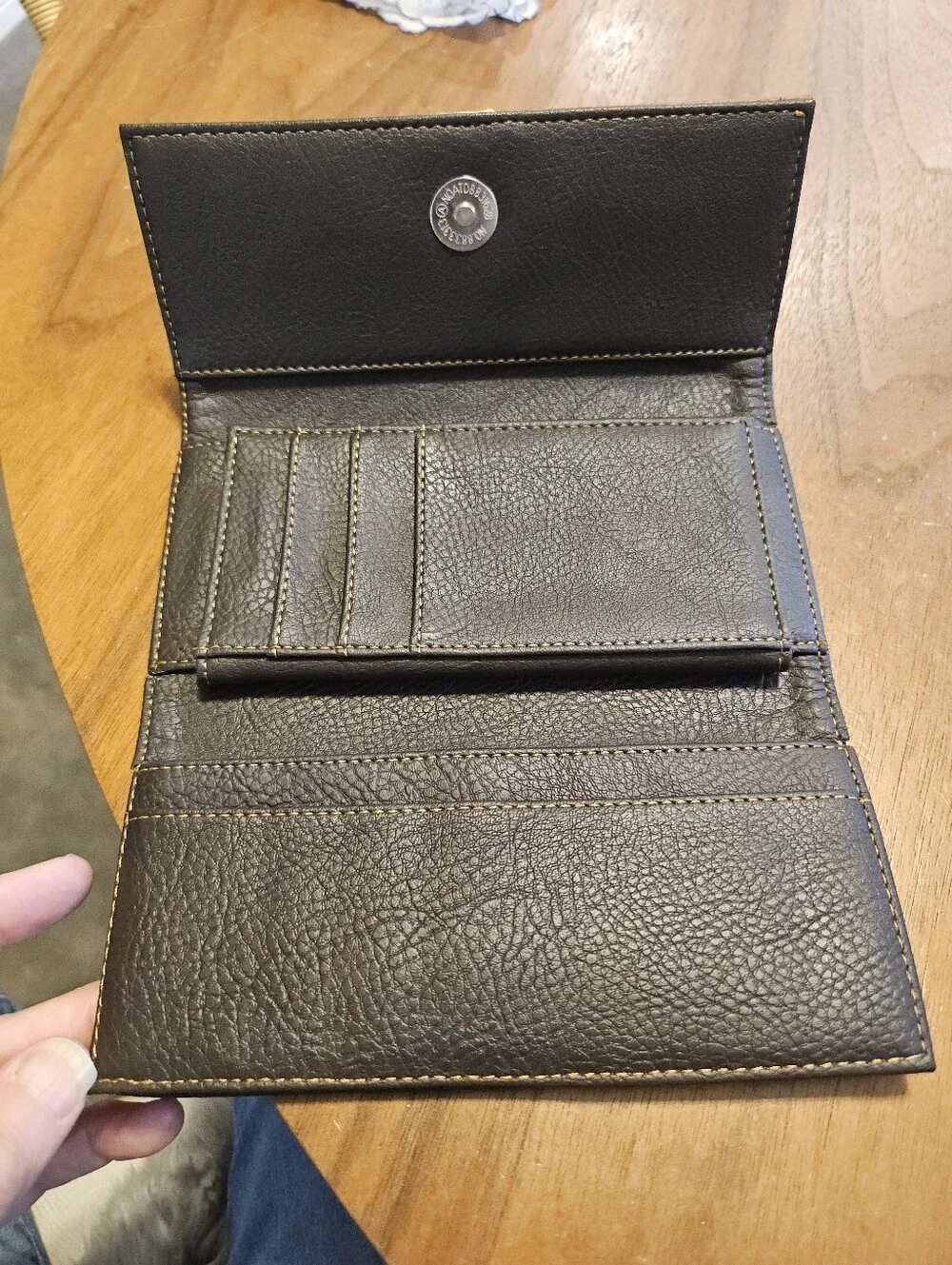 Vintage Renzo Costa Multi Brown Leather Wallet Checkbook Credit Cards